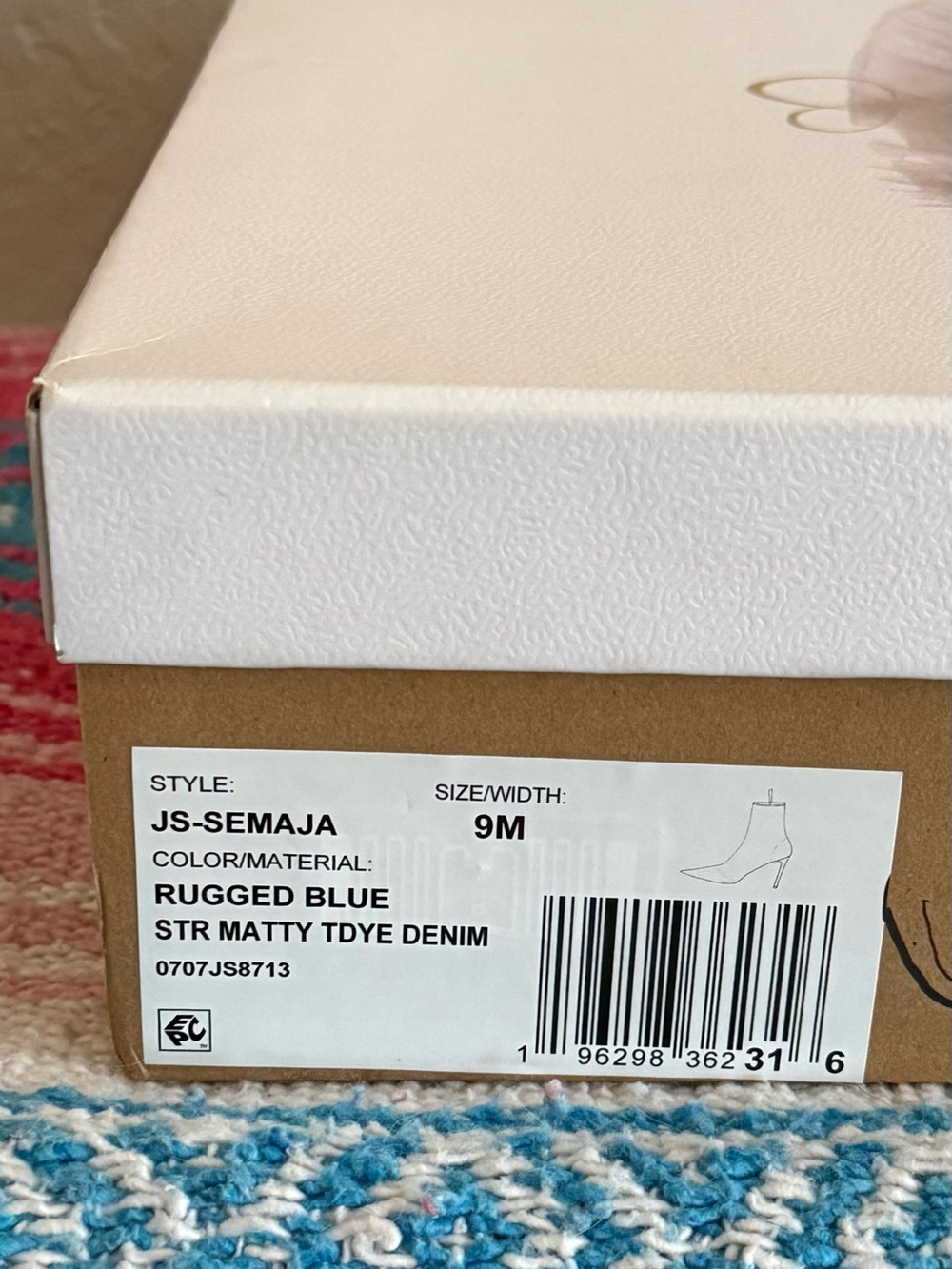 Jessica Simpson Semaja Denim Stiletto Ankle Booties Size 9 Rugged Blue NIB - Picture 8 of 12